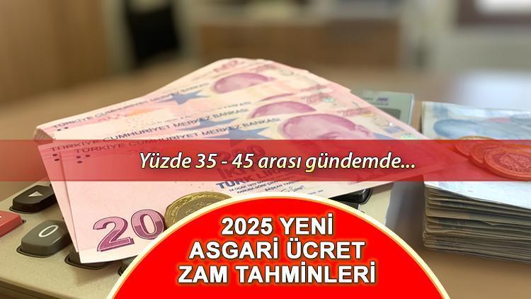 ASGARİ ÜCRET ZAMMI 2025 OCAK – 6 TAHMİN MASADA || Asgari tutara ne kadar, yüzde kaç zam gelecek? Tahminler netleşmeye başladı! İşte yüzde 25 – 45 arası tahmini zam tablosu