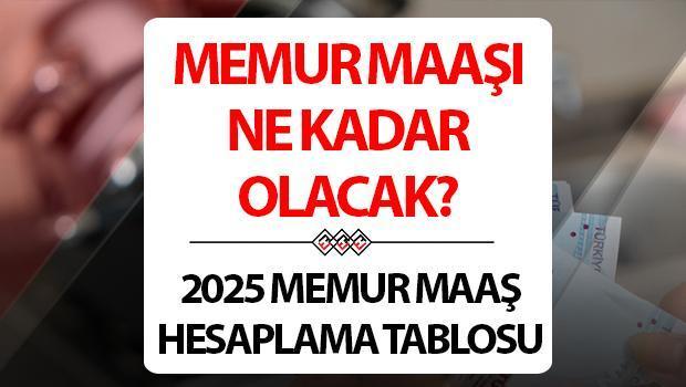 MEMUR MAAŞ ZAMMI 2025 TABLOSU GÜNCEL (ARALIK AYLIK ENFLASYON FARKI – TAHMİNİ) 2025 Ocak yeni yılda işgören maaşları ne kadar olacak? En düşük emekli maaşı kaç TL olacak?